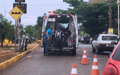 Construtor sofre acidente em movimentada avenida de Três Lagoas 