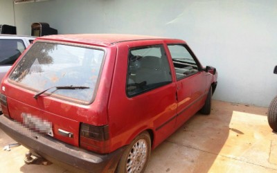 PM recupera Fiat Uno que foi furtado neste domingo em Três Lagoas 