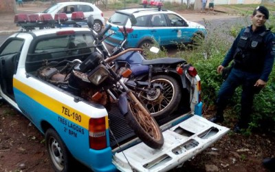 Denúncia anônima leva Polícia Militar a desmanche de motos no bairro Santa Rita