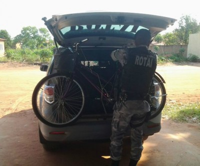 Ao checar uso de drogas na lagoa, ROTAI apreende bicicleta furtada 