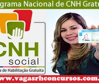 Programa Nacional de CNH Gratuita – Inscrições Abertas para 2016!