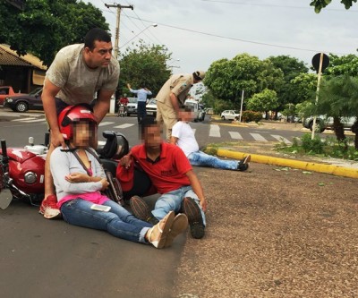 Acidente no início da manhã deixa três pessoas feridas 