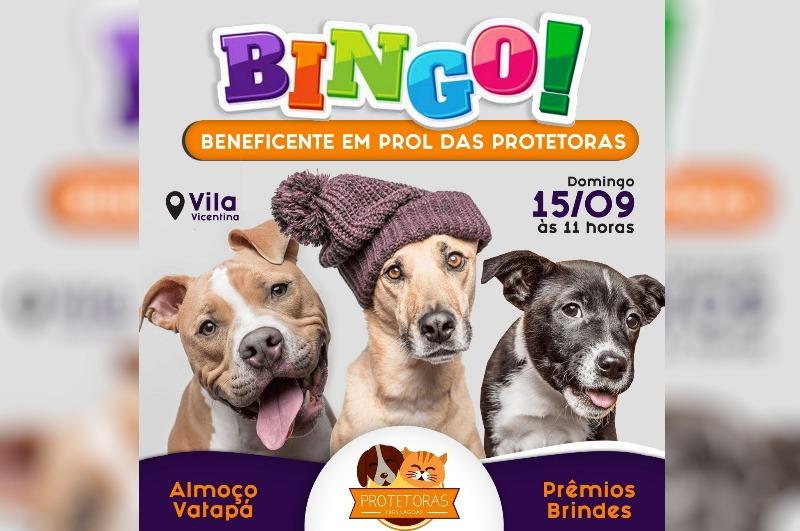 Almoço com bingo beneficente será realizado dia 15 de setembro em prol da Associação Protetoras Três Lagoas