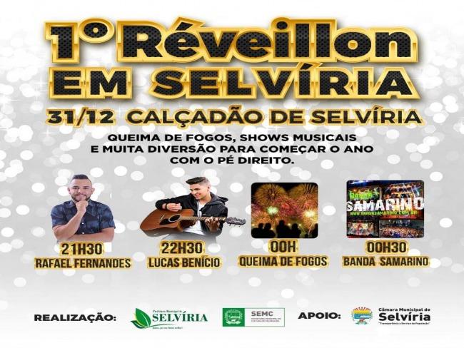 Réveillon na Selvíria terá queima de fogos e apresentação de vários cantores 