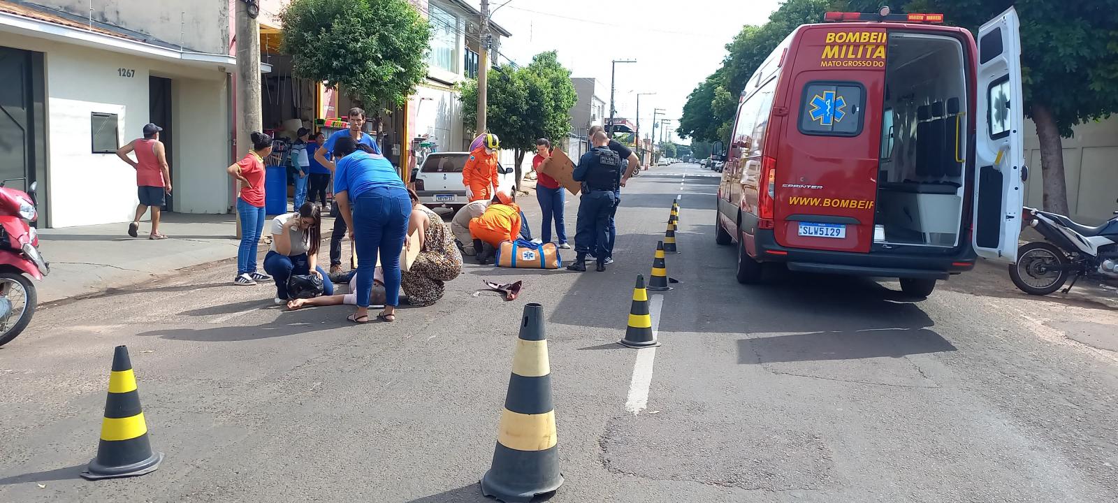 Acidente no bairro Vila Nova: Colisão entre motos deixa duas pessoas feridas em Três Lagoas