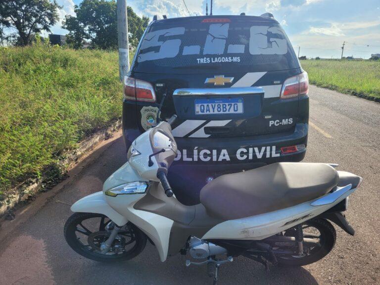 Moto furtada na frente de academia é encontrada abandonada no bairro Real Park em Três Lagoas 